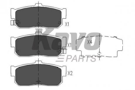 KBP-6513 KAVO KAVO PARTS NISSAN Тормозные колодки задн.Maxima QX