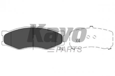 KBP-6522 KAVO KAVO PARTS NISSAN гальмівні колодки передн.Sunny,Subaru Justy,Libero