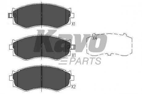 KBP-6527 KAVO KAVO PARTS NISSAN гальмівні колодки передн.Primera 90-