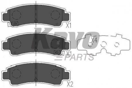 KBP-6546 KAVO KAVO PARTS NISSAN Колодки тормозные задн.Sunny 90-