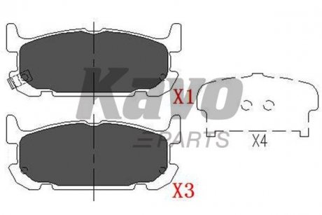 KBP-6571 KAVO KAVO PARTS MAZDA гальмівні колодки задн. MX-5 II 1.8 98-