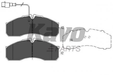 KBP-6591 KAVO KAVO PARTS NISSAN колодки гальмівні задн. NT400 CABSTAR (F24M) 35.13 16-