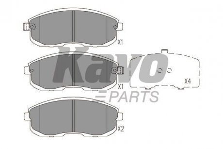 KBP-6596 KAVO KAVO PARTS NISSAN Тормозные колодки передн.Maxima QX