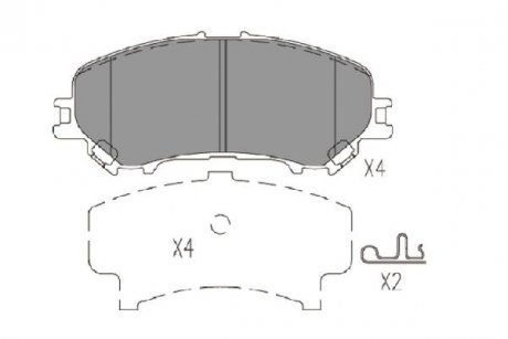 KBP-6614 KAVO Комплект тормозных колодок KAVO PARTS KBP-6614