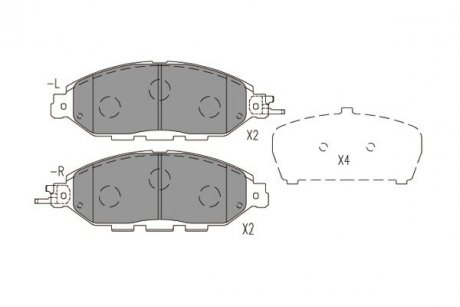 KBP-6623 KAVO Колодки гальмівні (передні) Nissan Pathfinder 2.5/3.5 4WD 13- KAVO PARTS KBP-6623