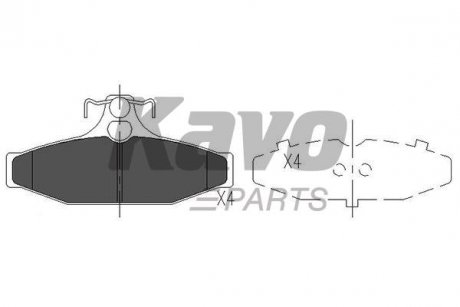 KBP-7503 KAVO KAVO PARTS SSANGYONG Гальмівні колодки передн.Korando,Musso 93-