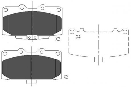 KBP-8003 KAVO Колодки тормозные перед. Subaru Impreza 98-09