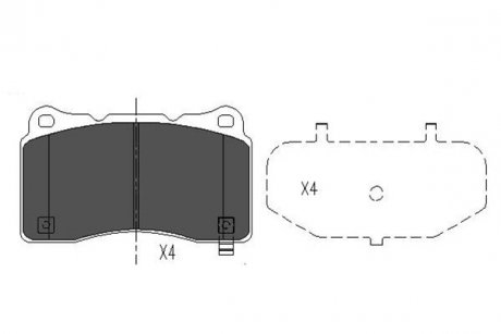 KBP-8021 KAVO Колодки гальмівні (передние) Opel Insignia 08-17/Astra J/Tesla S/X/VW Golf VII 12-/Renault Megane 17 KAVO PARTS KBP-8021