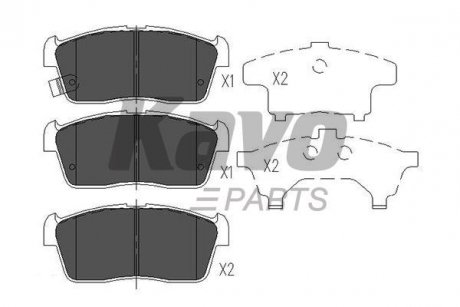 KBP-8507 KAVO KAVO PARTS SUZUKI Тормозные колодки передн. Ignis 03-,Daihatsu Sirion, Charade