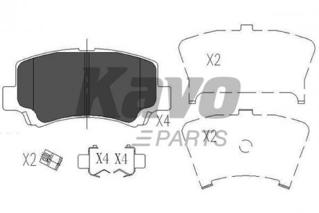 KBP-8509 KAVO KAVO PARTS SUZUKI Гальмівні колодки передн. Wagon 98-