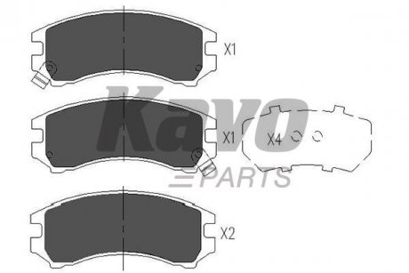 KBP-8513 KAVO KAVO PARTS SUZUKI гальмів.колодки передн.Swift 90-