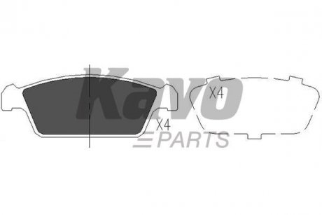 KBP-8515 KAVO KAVO PARTS DAEWOO Тормозные колодки передн.Tico 95-
