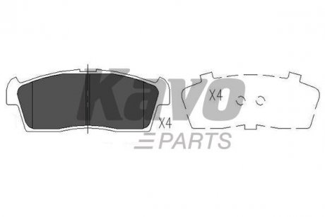 KBP-8521 KAVO KAVO PARTS SUZUKI Гальмівні колодки ALTO VI (FF) 1.1 04-08, MITSUBISHI i MiEV 09-20