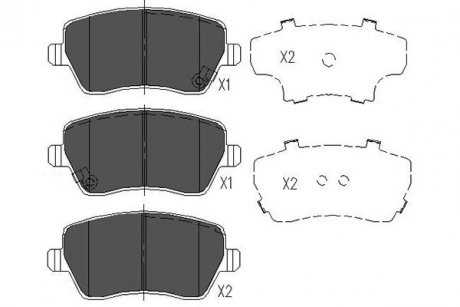 KBP-8522 KAVO Комплект гальмівних колодок KAVO PARTS KBP-8522