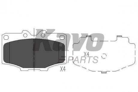 KBP-9028 KAVO KAVO PARTS TOYOTA гальмівні колодки передн. Land Cruiser -96