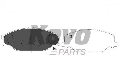 KBP-9039 KAVO KAVO PARTS TOYOTA Гальмівні колодки передн. Hiace 89-95