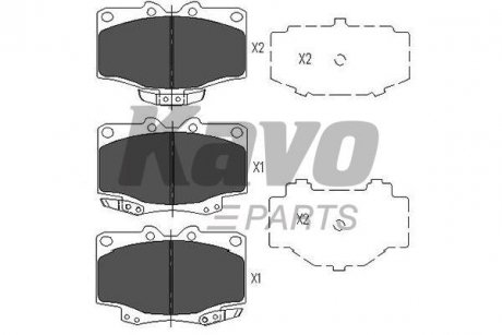 KBP-9048 KAVO KAVO PARTS TOYOTA Гальмівні колодки Hilux,4-Runner