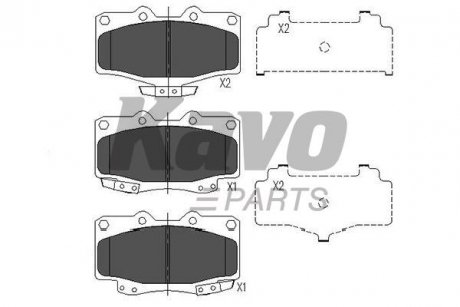 KBP-9054 KAVO KAVO PARTS TOYOTA Гальмівні колодки LandCruiser 3,0-3,4 -02