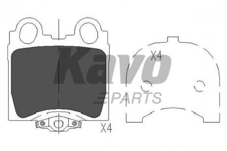 KBP-9066 KAVO KAVO PARTS TOYOTA Тормозные колодки задн.Lexus GS/IS 97-