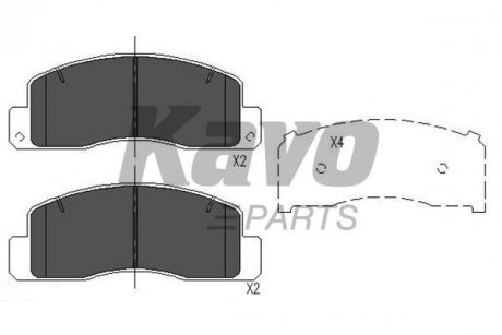 KBP-9067 KAVO KAVO PARTS TOYOTA Гальмівні колодки передн.Hiace