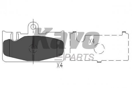 KBP-9073 KAVO KAVO PARTS TOYOTA Гальмівні колодки задн.Lexus LS (FE) 430 00-