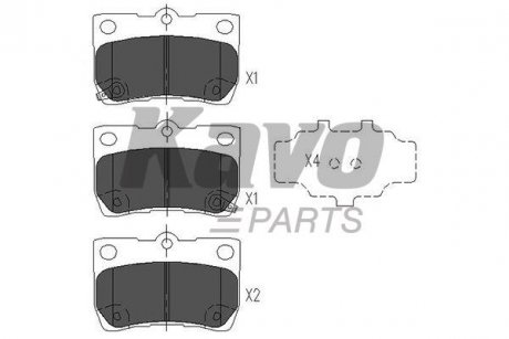 KBP-9083 KAVO KAVO PARTS TOYOTA Тормозные колодки задн.Lexus GS/IS 05-