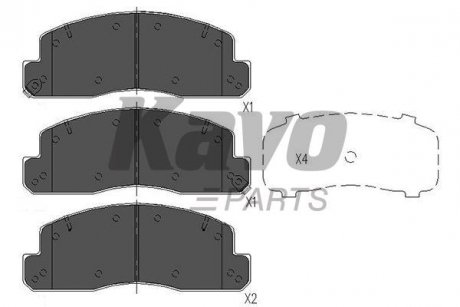 KBP-9088 KAVO KAVO PARTS TOYOTA Гальмівні колодки передн. DYNA 4.0 11-