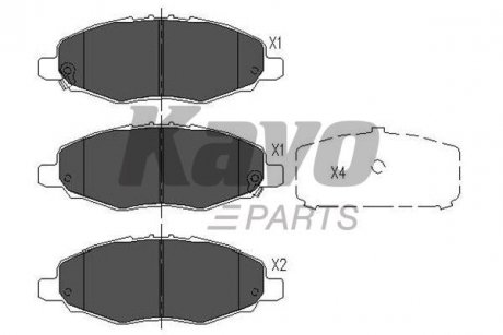 KBP-9093 KAVO Гальмівні колодки перед. TOYOTA HILUX VII 2.5D 04-08