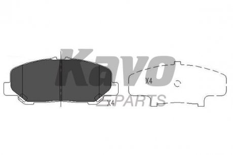 KBP-9101 KAVO KAVO PARTS TOYOTA колодки гальм. передн. PREVIA III 05-