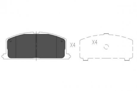 KBP-9109 KAVO KAVO PARTS TOYOTA Тормозные колодки перед.Carina II,Corolla,Camry, Corona