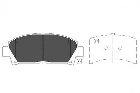 KBP-9110 KAVO KAVO PARTS TOYOTA Тормозные колодки передн.Carina E -97