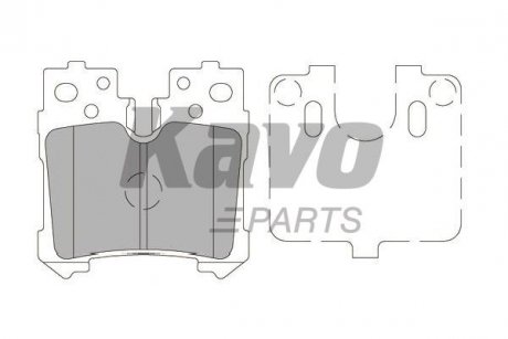 KBP-9122 KAVO KAVO PARTS TOYOTA Гальмівні колодки задн.Lexus LS 06-