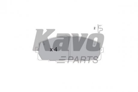 KBP-9124 KAVO KAVO PARTS TOYOTA Тормозные колодки передн.Dyna 2.5/3.0D 01-