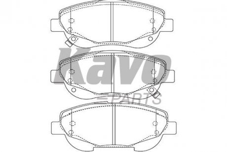 KBP-9143 KAVO KAVO PARTS TOYOTA Гальмівні колодки пер. Avensis 2,0-2,2 08-