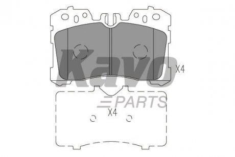 KBP-9150 KAVO Комплект гальмівних колодок KAVO PARTS KBP-9150