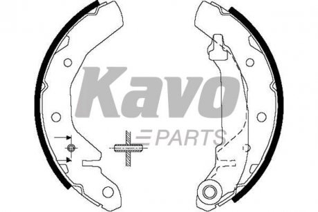 KBS-1407 KAVO KAVO PARTS DAEWOO Гальмівні колодки барабанные Matiz 0,8/1,0 98-