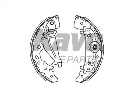 KBS-3405 KAVO KAVO PARTS HYUNDAI Колодки барабанні задн.H-1,Kia Carnival 99-