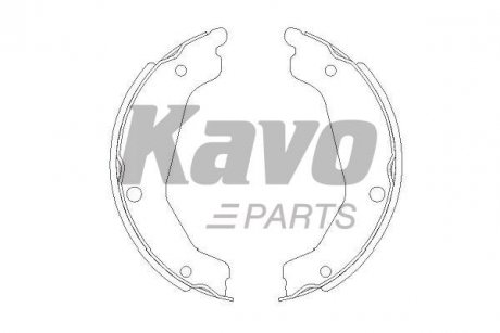 KBS-4408 KAVO Колодки гальмівні (задні) Kia Sorento I 02- (190x39.8) KAVO PARTS KBS-4408