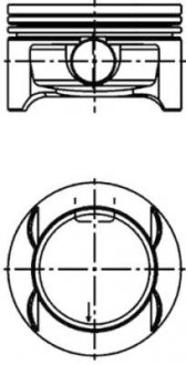 40386620 KOLBENSCHMIDT Поршень з кільцями OPEL 73.9 ASTRA H Z14XEP (вир-во KS)