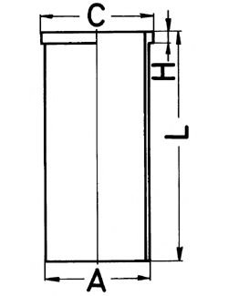 89 543 190 KOLBENSCHMIDT Гільза (101х97,5) DB OM314/362/356/364/366 з буртіком