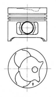 91 372 620 KOLBENSCHMIDT Поршень MB 208-310 ОМ601-602 (89+0.5mm)