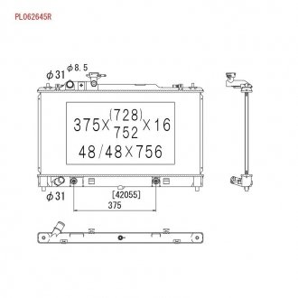 PL062645R KOYORAD Радіатор системи охолодження