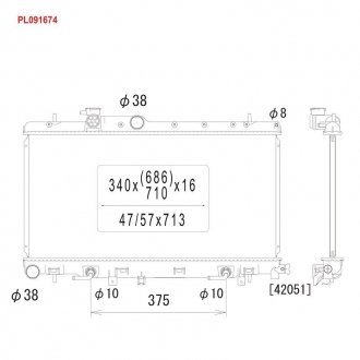 PL091674 KOYORAD Радиатор системы охлаждения
