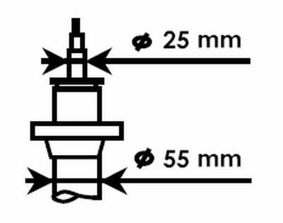 325700 KYB Амортизатор подвески передний VW Golf (04-, 08-), Touran (03-) / Skoda Octavia (04-13) (шток 25мм, корпус 55мм) Ultra SR (KYB325700) KYB