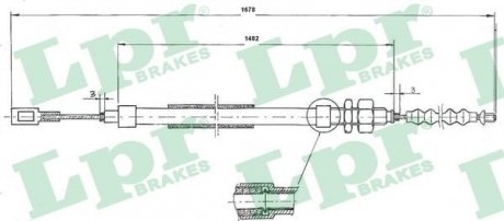 C0095B LPR Трос ручного гальма
