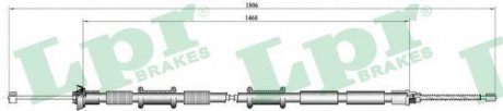 C0168B LPR Трос гальма стоянки FIAT DOBLO 00-09, DOBLO (119) 01-н.в., DOBLO (119) 05-н.в.