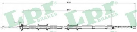 C0169B LPR Трос ручника FIAT DOBLO Cargo (223) 01-н.в.