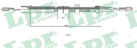 C0455B LPR Трос ручного гальма