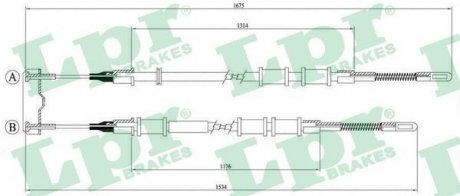 C0559B LPR Трос ручного гальма