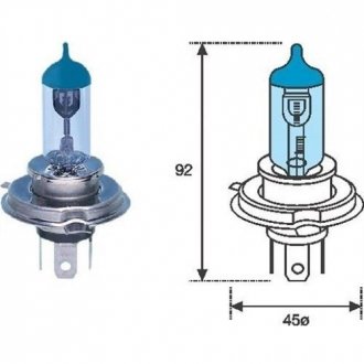 002602100000 MAGNETI MARELLI Лампа розжарювання H4 12V 60/55W P43t BLUE LIGHT(вир-во Magneti Marelli)